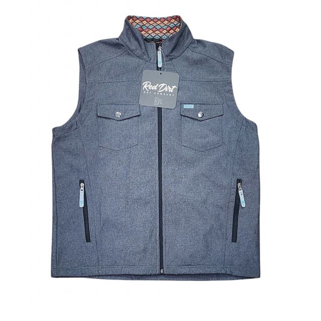 Red Dirt Men's Waterproof Vest - Grey