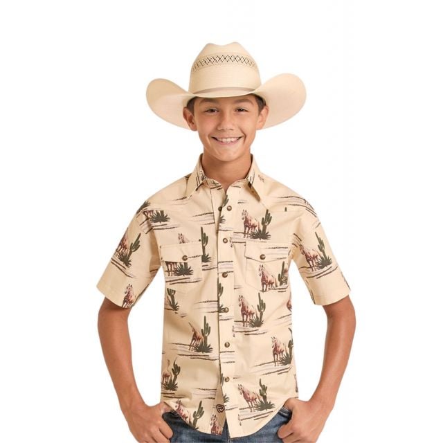 Rock N Roll Boys Novelty Print Shirt