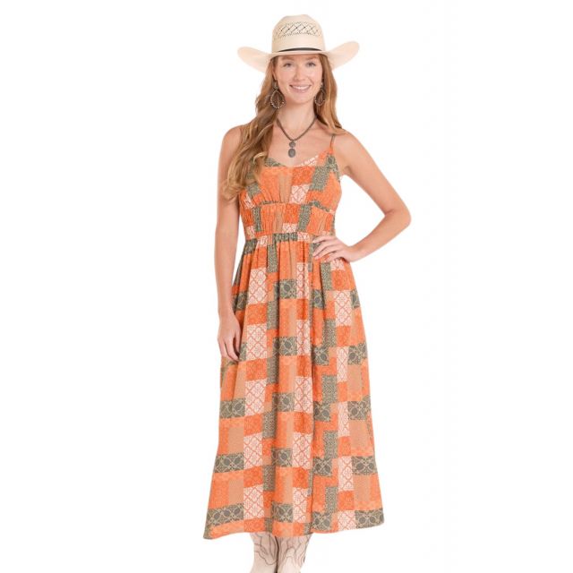 Rock N Roll Girls Patch Print Dress