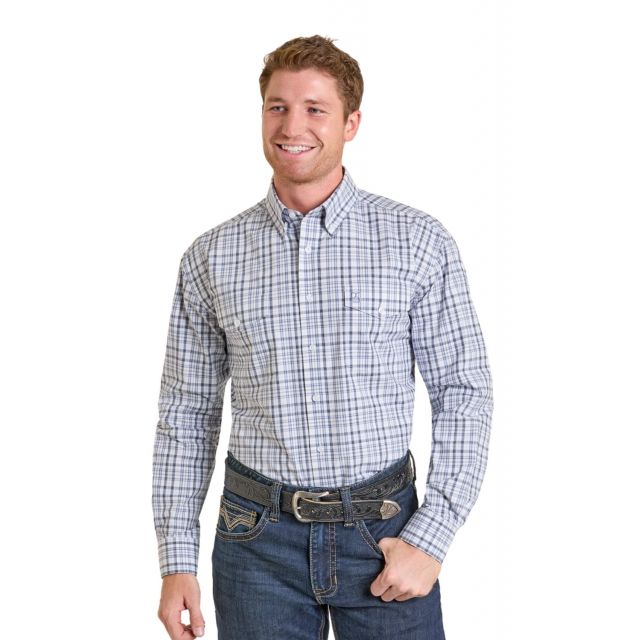 Rock N Roll Mens Black Long Sleeve 2 Pocket Button Shirt