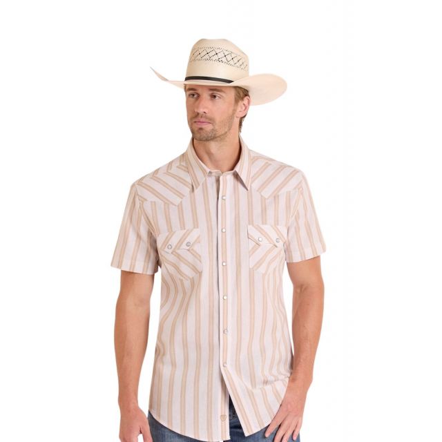 Rock N Roll Mens Striped Yarn Dye SS Shirt