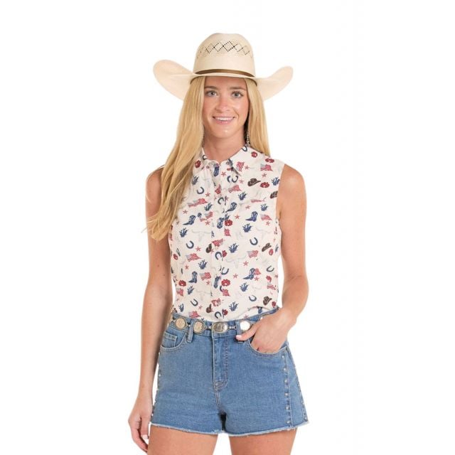 Rock N Roll Women's American Sleeveless Shirt