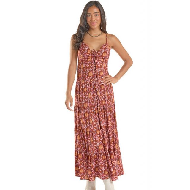 Rock N Roll Women's Halter Maxi Dress