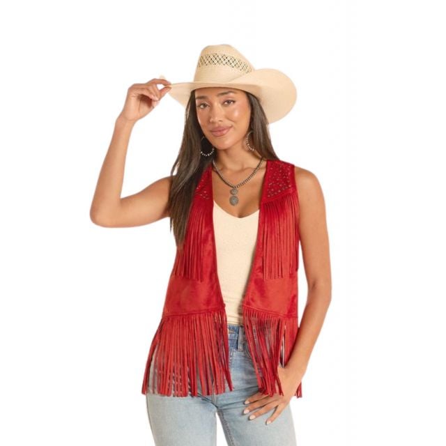 Rock N Roll Women's Studded Fringe Vest