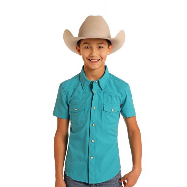 Rock & Roll Denim Boy's Peacock Tek Western Shirt