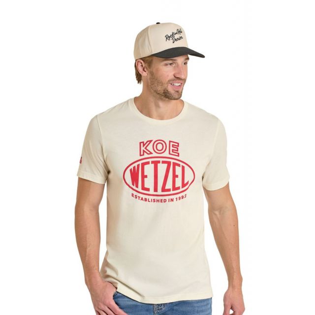 Rock & Roll Denim Men's Cream Koe Wetzel 1992 T-Shirt