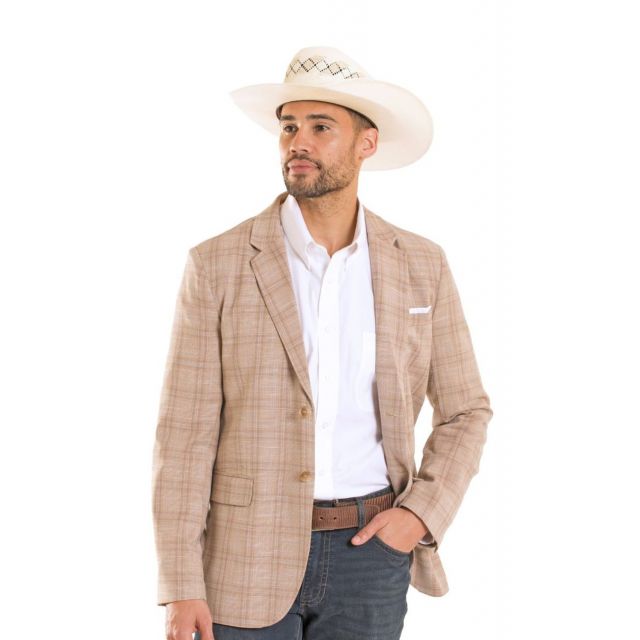 Rock & Roll Men's (Matching Boys) Tan Plaid Yarn Dye Sportcoat