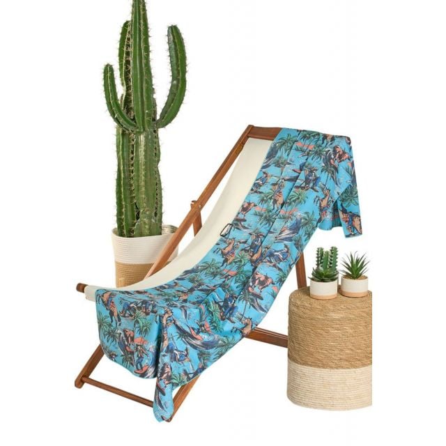 Rock & Roll Turquoise Novelty Microfiber Towel
