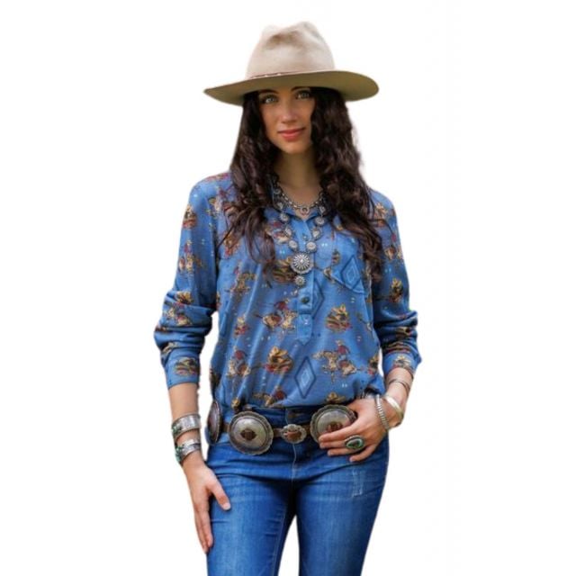 Tasha Polizzi Women's Indigo Old Town Shirt