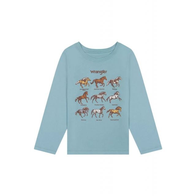 Wrangler Girl's Blue LS T-Shirt