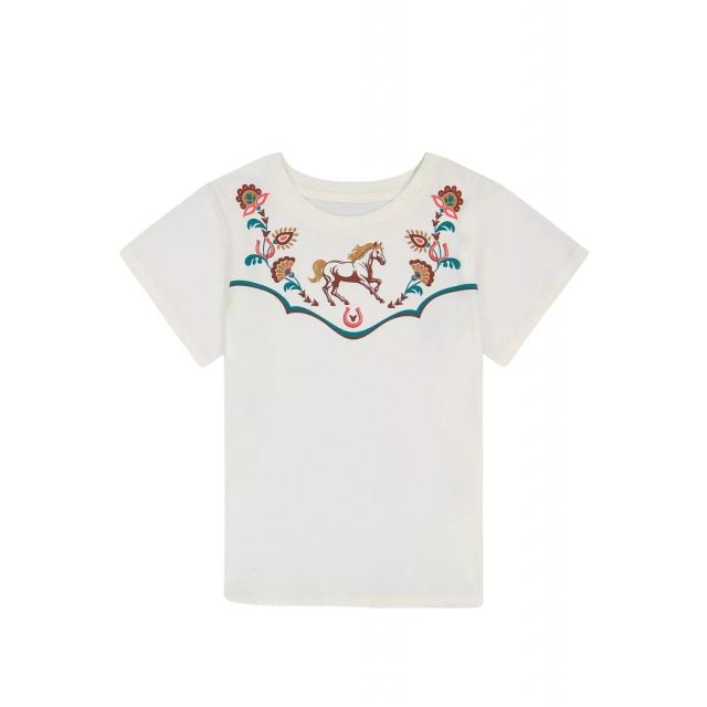 Wrangler Girl's White Short Sleeve T-Shirt