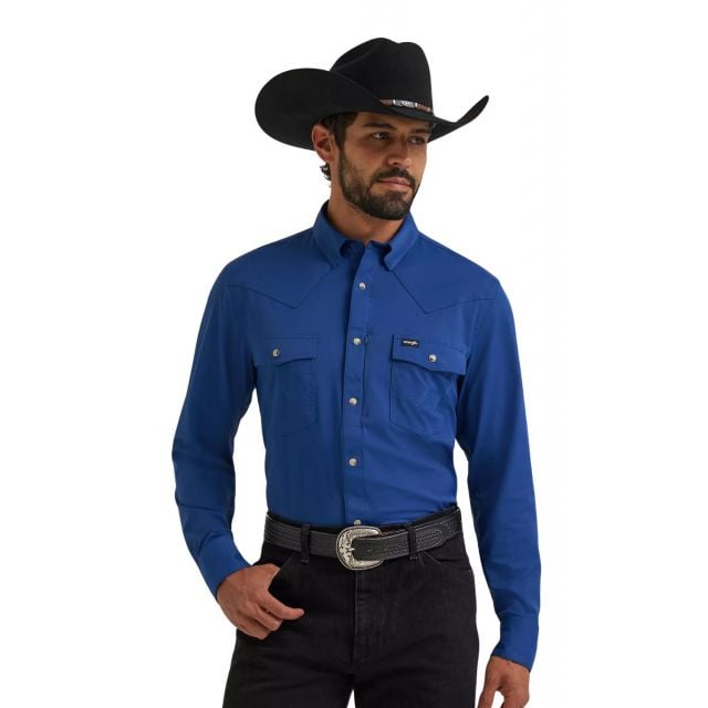 Wrangler Men's Blue Technical LS Shirt