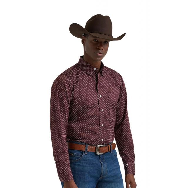 Wrangler Men's Brown Cody Johnson LS Shirt