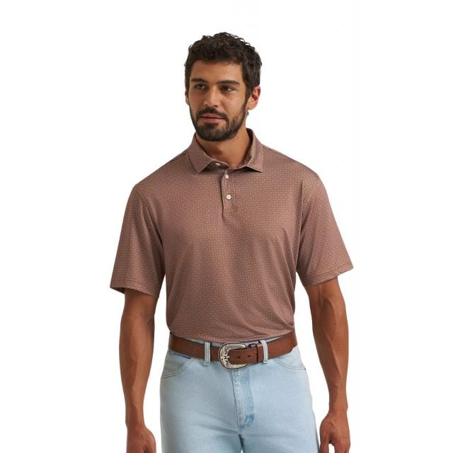Wrangler Men's Brown Performance Polo Shirt