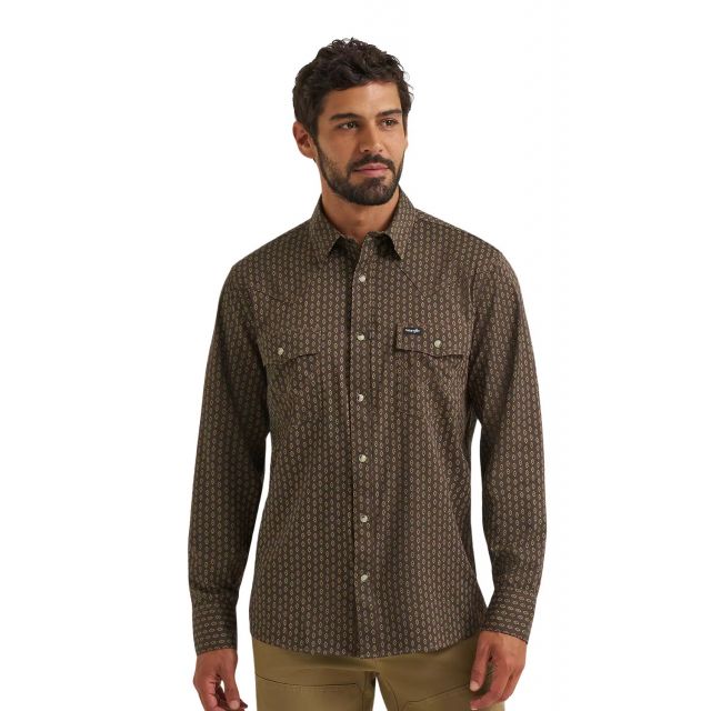 Wrangler Men's Brown Technical LS Shirt