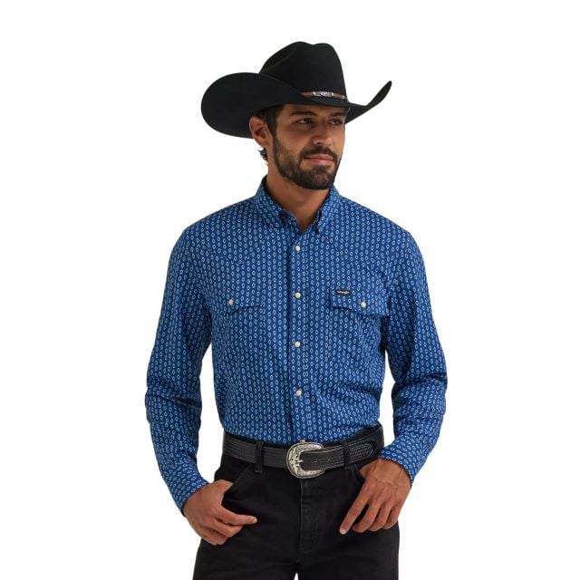 Wrangler Men's Navy Technical LS Shirt