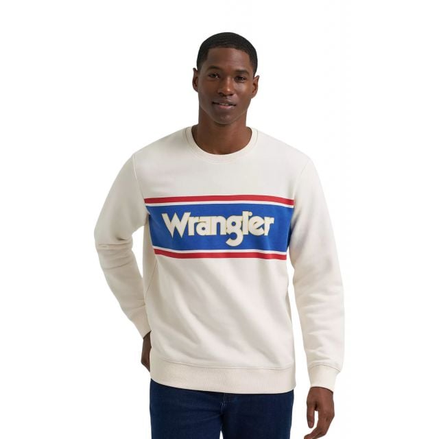 Wrangler Men's White Fleece Pullover