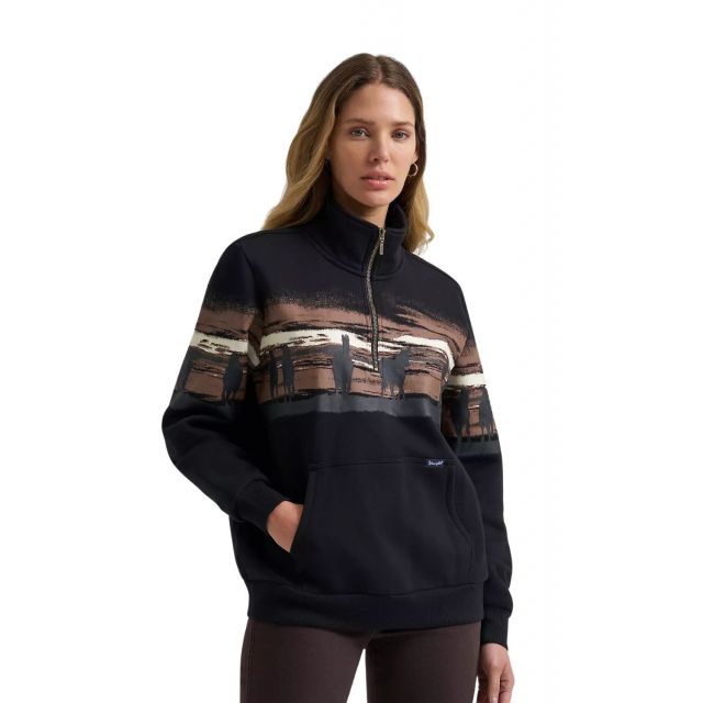 Wrangler Women's Blue Punchy Sweatshirt Zip