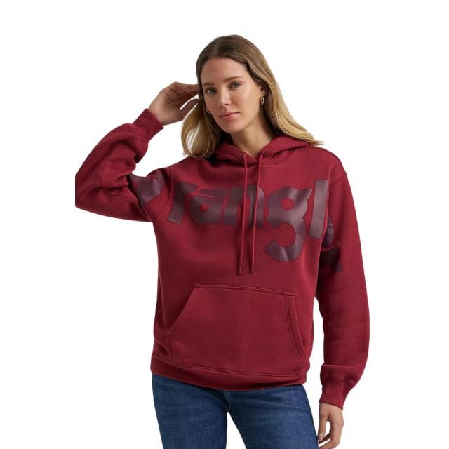Wrangler Women's Burgundy Punchy Logo Hoodie