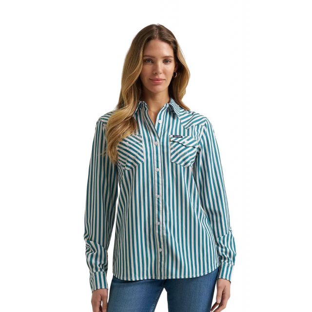 Wrangler Women's Green Performance Aria Shirt