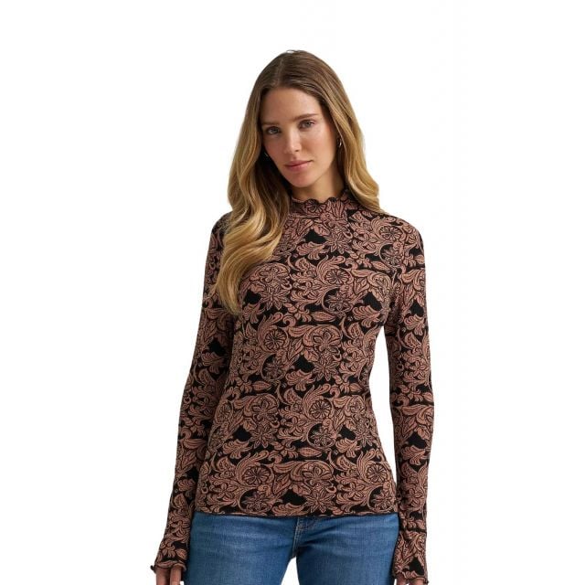Wrangler Women's Punchy Dress Mock Neck