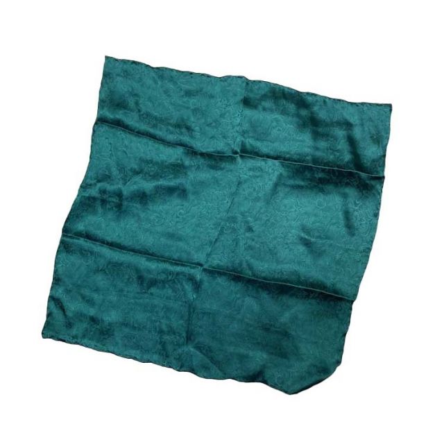 Wyoming Traders 20" Jacquard Teal Silk Wild Rag