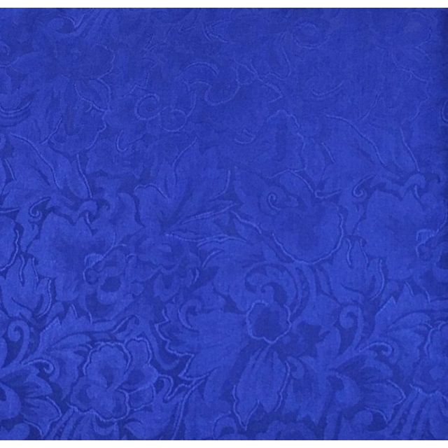 Wyoming Traders Large Jacquard Royal Blue Silk Wild Rag Scarf