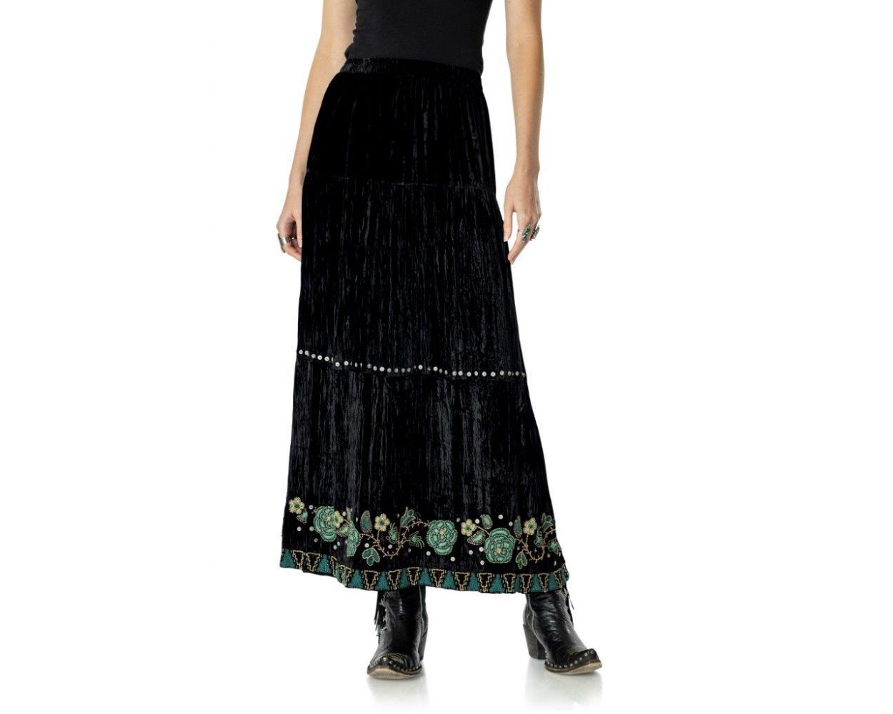 ,Taos Night Skirt Black,S1712