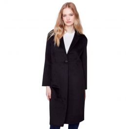 Double Face Long Coat,C6349-Black