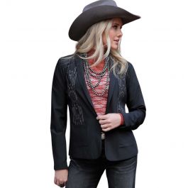 Women's Cruel Denim Bucking Bronc Mesh Top-Charcoal main image 1