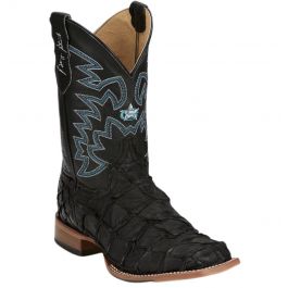 00s JUSTIN pecos boots Western BLK 7b 【公式通販】